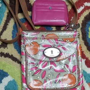 Fossil pocketbook and zipup wallet